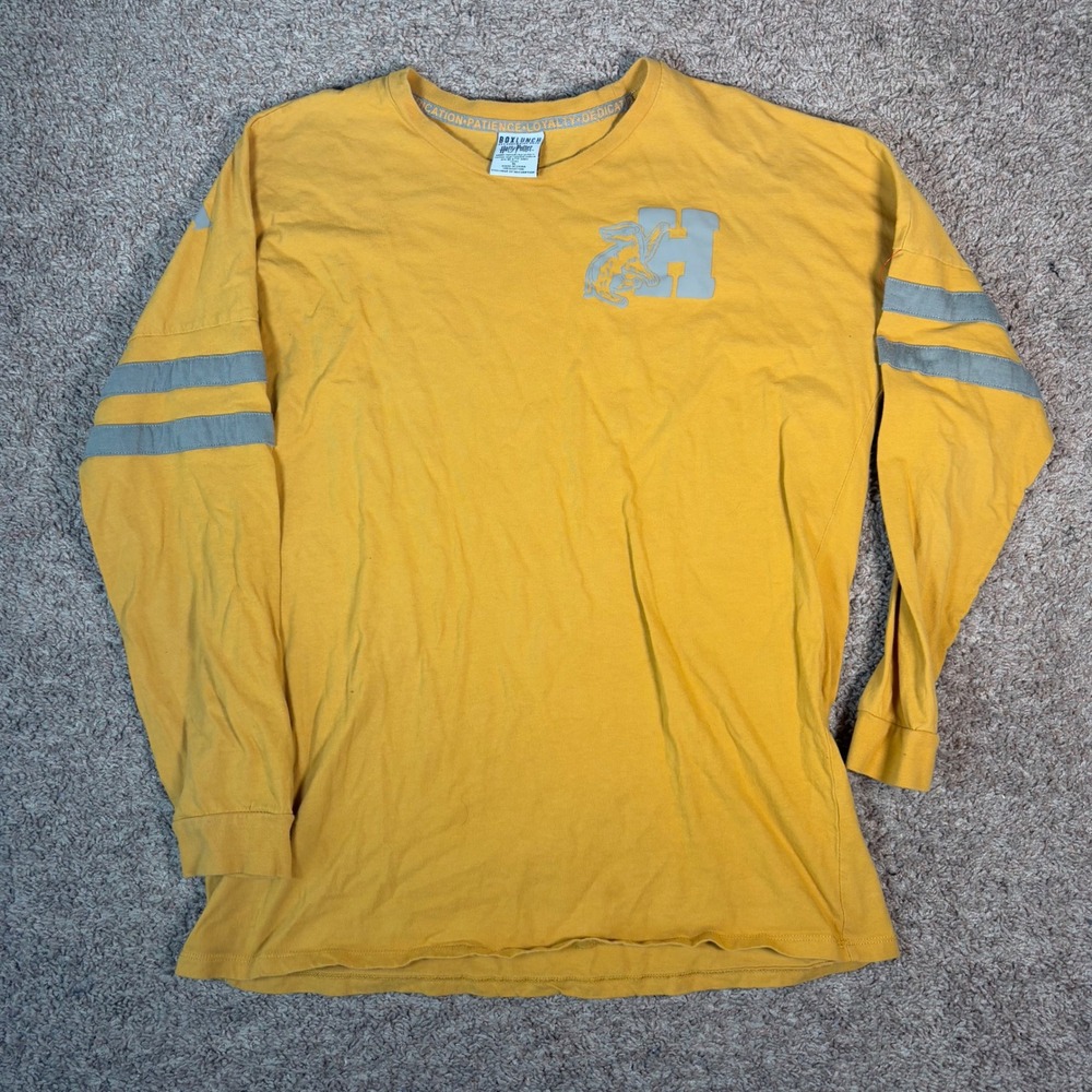 BoxLunch Harry Potter Hufflepuff Long Sleeve T-Shirt Graphic Tee M‎